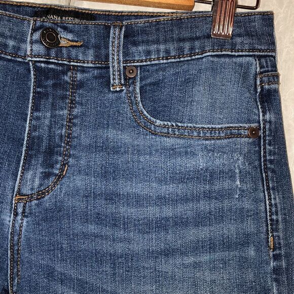 BR 27 Premium Denim Girlfriend Stretch Sie Frayed Hem Distressed Shorts - Picture 6 of 16